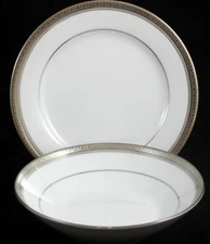 Noritake Manor Platinum Group of Salad Plate and Coupe Soup Bowl 4297