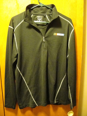 NASCAR DRY MATRIX ~ MED ~ Racing L/SLV 1/4 Zip Shirt SEWN Logos 100% Polyester