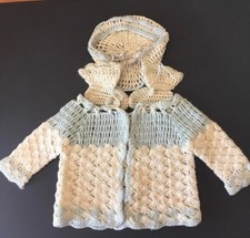 Vtg 4 Pc Boys Crochet Layette