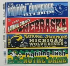 Vtg College University CHOOSE YOUR TEAM Bumper Sticker PICK CHOICE Wincraft NCAA