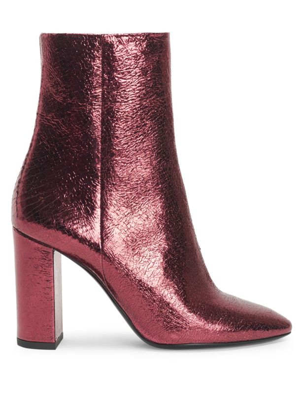 Stivaletti Saint Laurent Loulou in pelle metallizzata prezzo al pubblico 36: $ 1.095 00