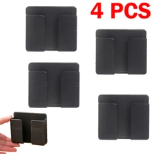 4PCS Wall Mount Cell Phone Charging Holder, Black Adhesive Mobile Phone Wall