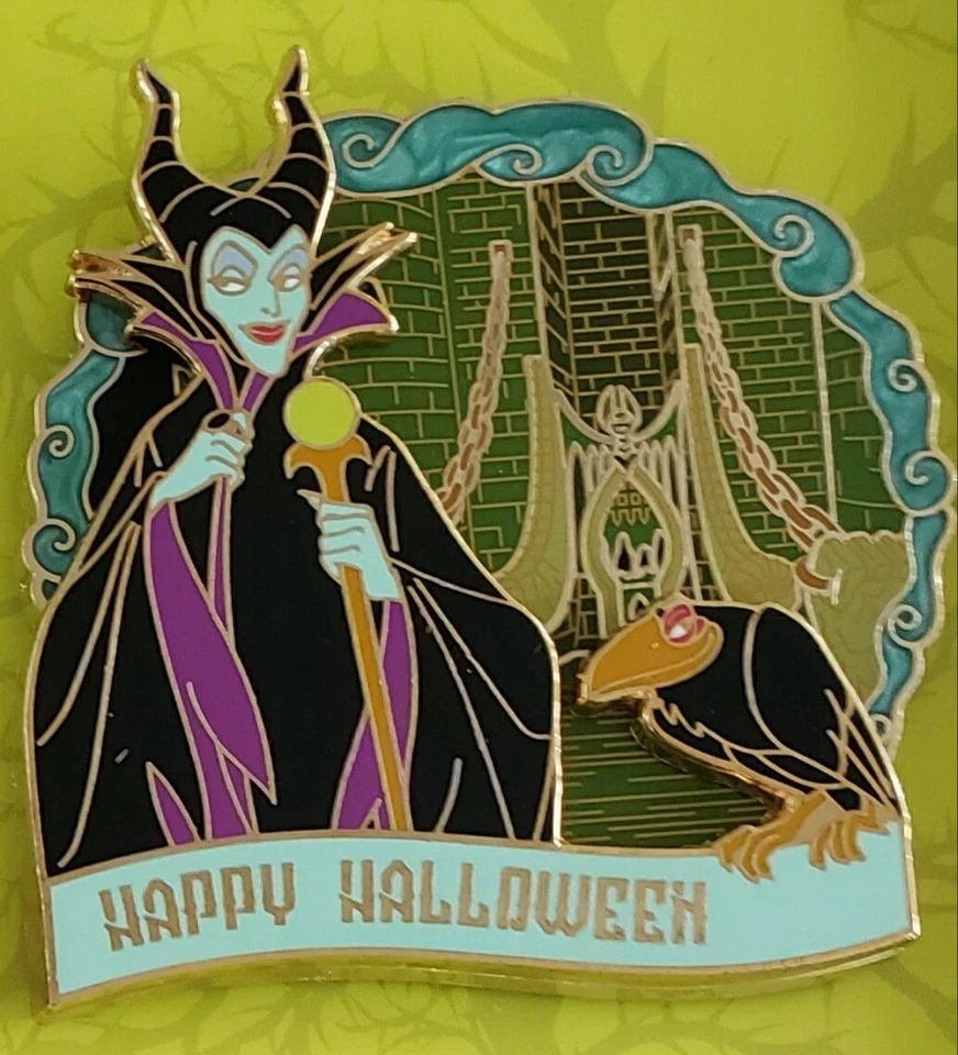DISNEY🎃 HALLOWEEN VILLANOS GUARIDAS JUEGO DE 5 PRENDEDORES EN CAJA Maléfica Úrsula Hades Jafar Foto 4 de 4