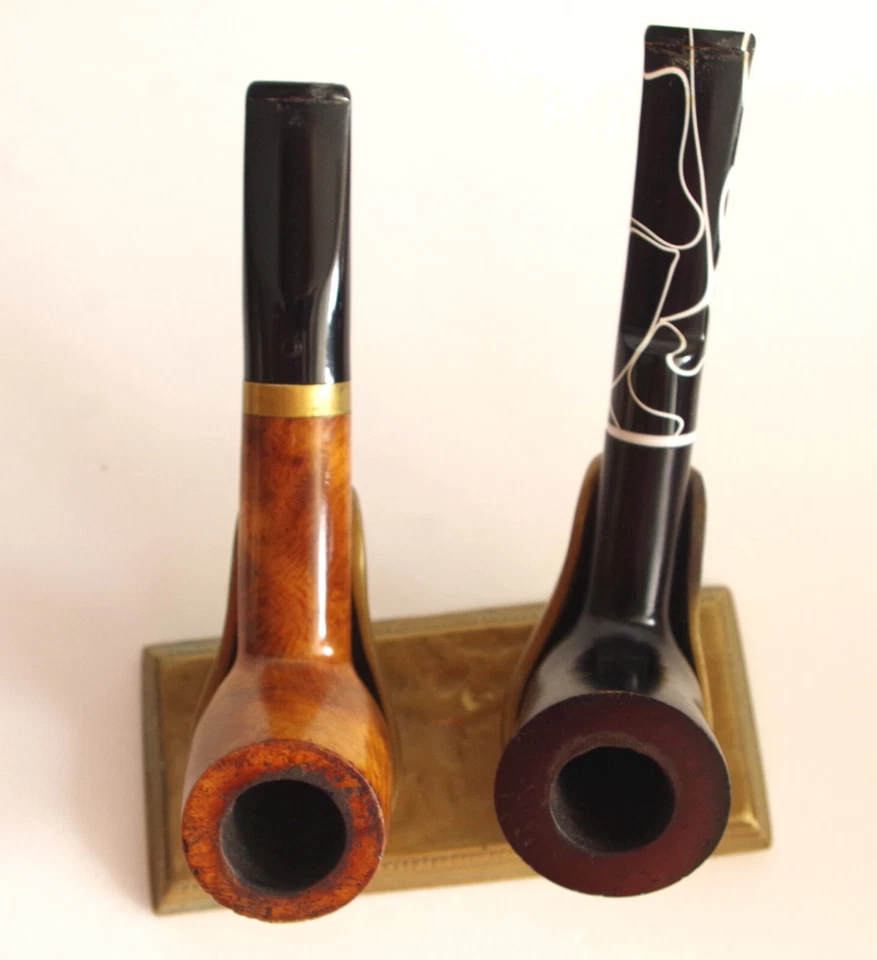 Set of two vintage tobacco pipes WITHOUT BRASS STAND !!! - Image 2 of 4