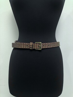 J Crew leather four rows studded belt Wide Belt In Studded Italian Leather For Women | J.Crew main image 3
