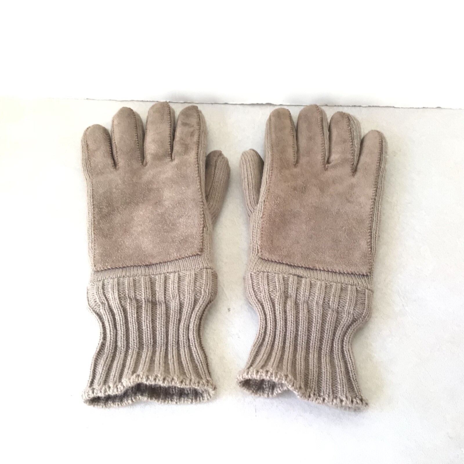 ARIS Men's Knit Suede Leather Accent Winter Gloves