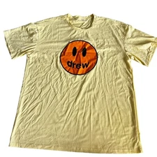 DREW House Justin Bieber Yellow Mascot Graphic Short Sleeve T-Shirt Large L