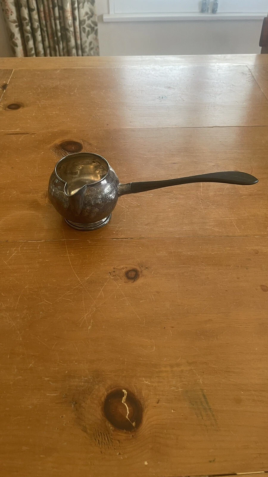 Bernard Rices Sons Apollo silver 1930s Hot Liquid Ladle Pourer with Wood Handle