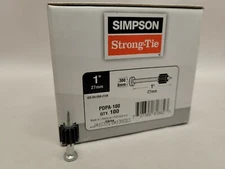 100ct. Simpson Strong-Tie PDPA-100 1" x .157 Drive Pins 100ct