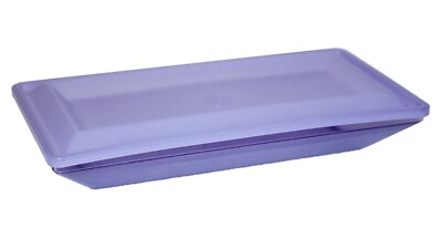Tupperware Get Togethers Tray Long Rectangle Serving Dish & Seal Purple Acrylic