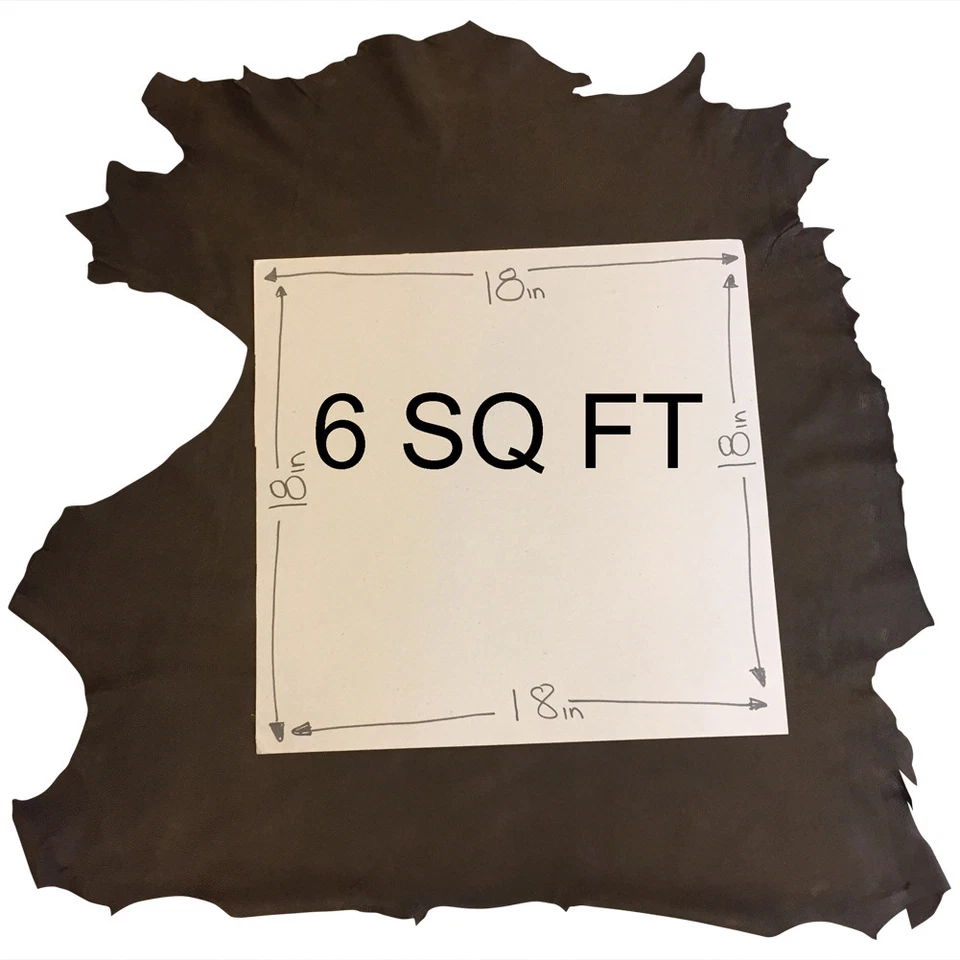 Soft Brown Suede Leather Hide Textured Grain Upholstery Bookbinding Craft Fabric - Image 4 of 4