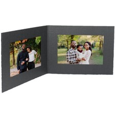 Double View Photo Folder 6x4 Horizontal Black 25 Pack Same Shipping Any Qty