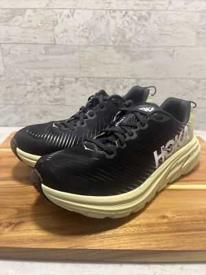 Hoka One One Rincon 3 Men's Running Shoes Sz 9.5 D Black / Lime | eBay