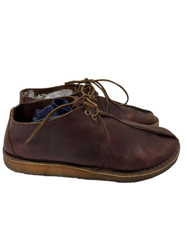 Men's Clarks Originals Desert Trek Leather Lace Up Boots size 13M Burgundy - Picture 2 of 13
