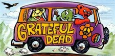 Grateful Dead Dancing Bears Bumper Sticker| Dancing Bears Riding a Bus Sticker