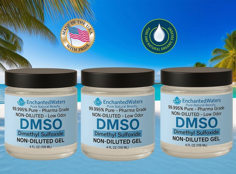 DMSO GEL Non-diluted, 99.995% Pure Dimethyl Sulfoxide, Low odor, 4oz (3 pack)