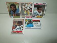 LOT OF 5 CHUCK MUNCIE 1980s Cards #370 105 237 236 379 SAN DIEGO CHARGERS Saints