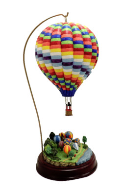 Kaleidoscope Hot Air Balloon Figure by Harbour Lights SkyBound Orig NEW in BOX