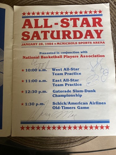 Autograph-Elgin Baylor, D. Moe & D. Issel.1984 Program-Denver Post All-Star Game - Picture 3 of 4