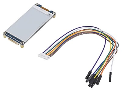 18321 Display: E-Papier 2,66'' 296x152 Abm: 37x83,5mm 3,3-5VDC 170° WAVESHARE