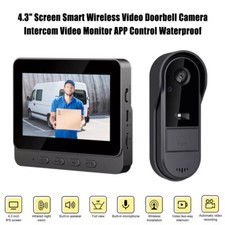 4.3"Monitor Wireless Doorbell Camera Indoor Home Door bell with Chime 2-Way Talk
