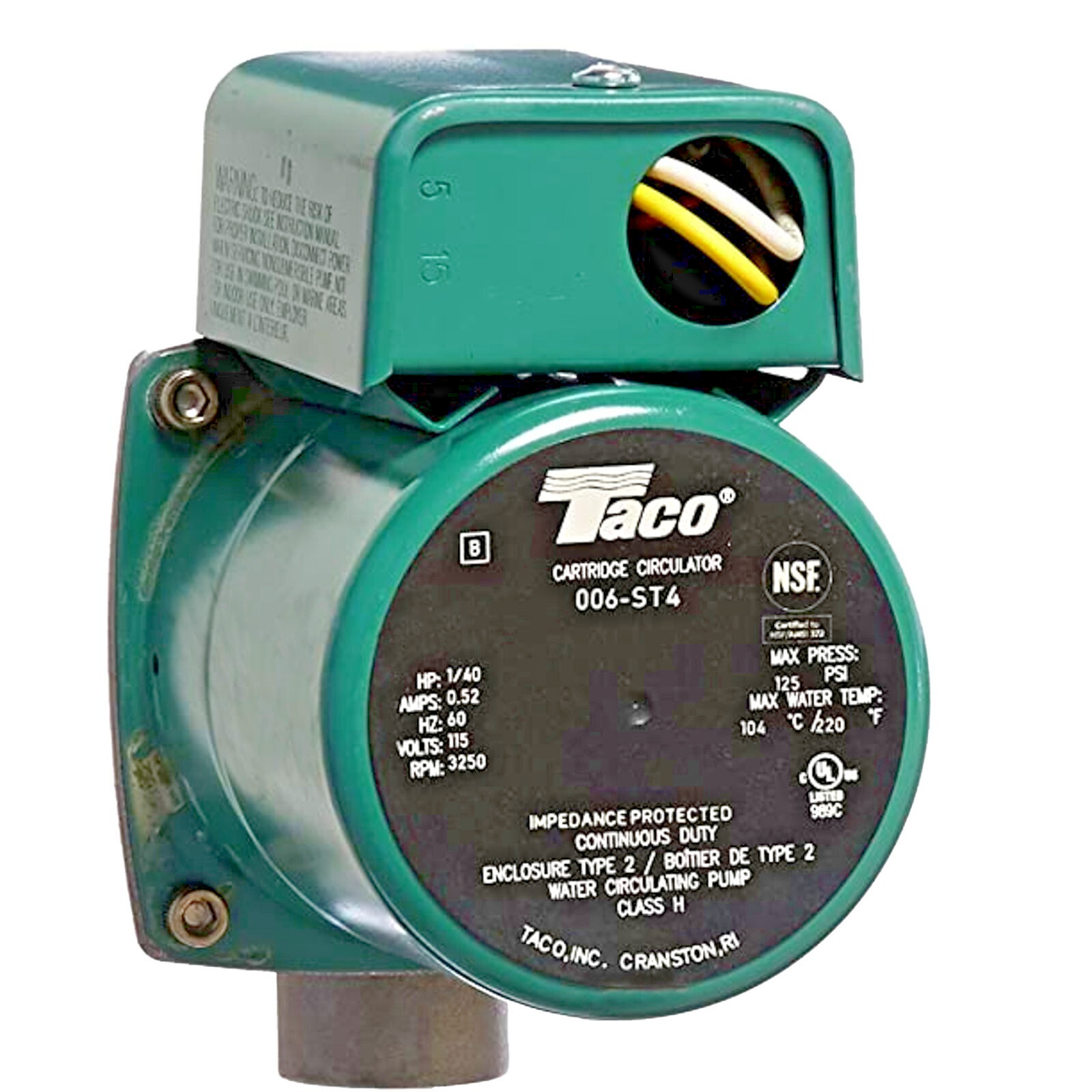 TACO 006-ST4 3/4" NPT Stainless Steel Circulator 1/40HP 115V