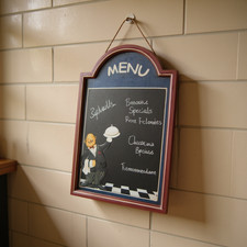 Chef Chalk Board Memo Menu Stand for Kitchen Bistro Restaurant : 60 cm x 40 cm