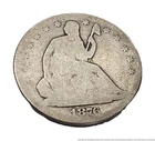 1876 Seated Liberty Half Dollar Silver Coin Mint US American Coin
