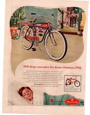 1953 AMF Roadmaster Luxury Liner Bicycle Christmas Single Print Ad