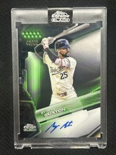 Byron Buxton 2026 Topps Chrome Black Green Refractor Auto Twins #CBA-BBU 46/99