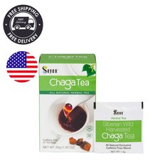Siberian Chaga Mushroom Tea  20 Unbleached Bags - Organic Antioxidant Boost