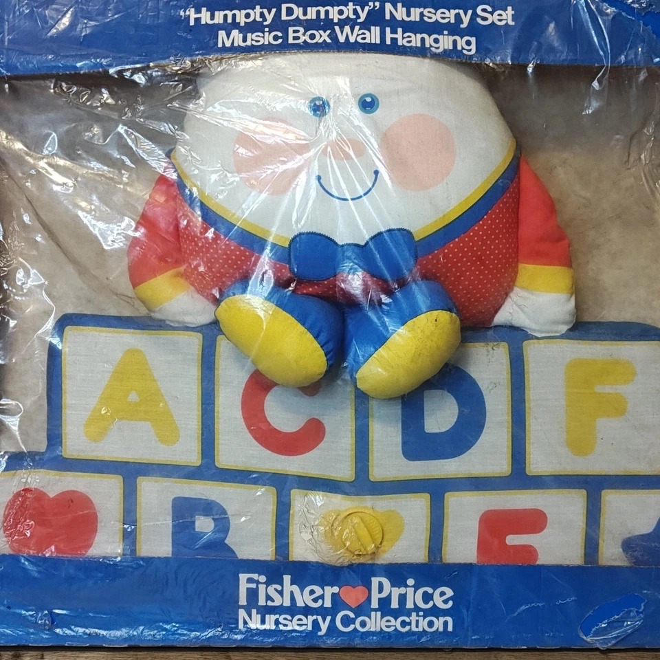 Винтажная 1984 Fisher-Price Шалтай Болтай Музыкальная шкатулка Настенная Детская комната США - Изображение 2 из 4