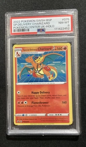 Pokemon 2022 SWSH Special Delivery Charizard Promo #75 PSA 8
