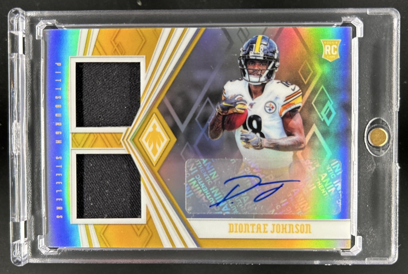 Diontae Johnson Panini Phoenix Rookie Autograph Dual Jersey #DI Base