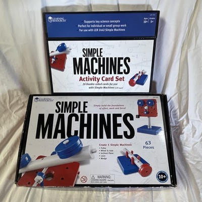 Learning Resources Simple Machines Set w/ Activity Cards, 63 Pieces (LER 2442)