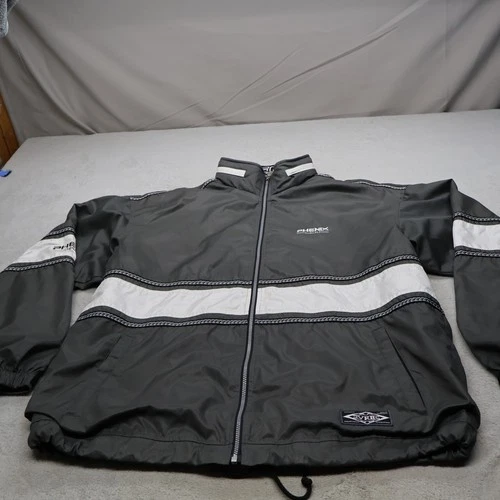 Phenix Jacket Men Large Gray Mesh Lined Full Zip Light Athletic Windbreaker VTG - product listing photo