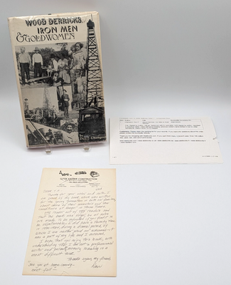 #ad #ad SIGNED Texas Oil History: Wood Derricks Iron Men AUTHOR LETTER to T.P. HANSON $195.00