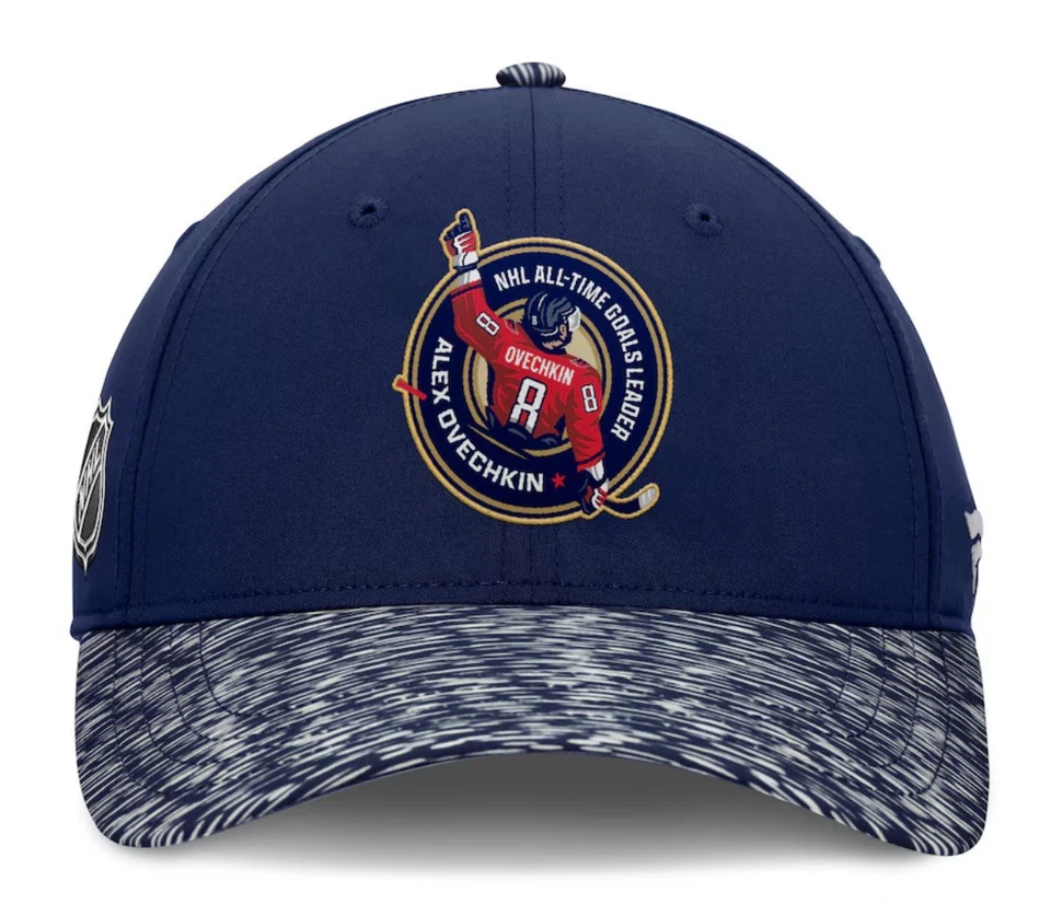 Boné de vestiário Alex Ovechkin Washington Capitals todos os tempos principal marcador de gol - Imagem 2 de 4