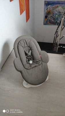 Stokke Steps Bouncer Baby Wippe mit Newborn Einsatz Hochstuhl Aufsatz  grau top