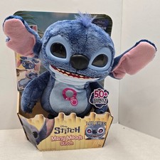 Disney Stitch Many Moods Interactive Plush 50 Sounds LCD Eyes Blue NIB