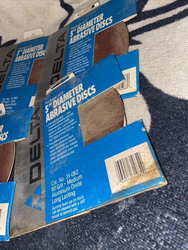 31-082 Delta ABRASIVE DISCS DELTA-31082 Lot Of 8 Discs Total (4packs X 2) - Image 2 of 4