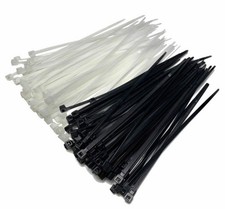 1000 x CABLE TIES STRONG NYLON ZIP TIE WRAPS NATURAL CLEAR TIES TYES 3mm x 150mm
