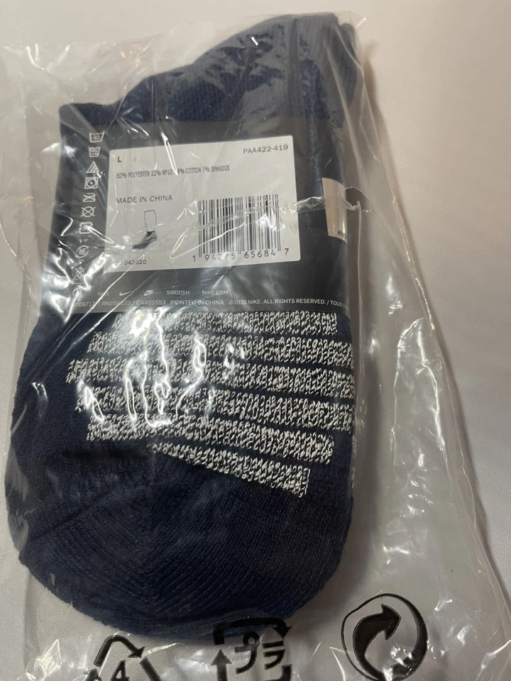 NBA Nike Authentic Blue  Sock L Men  Ankle Socks PAA422-419 S149 - Image 2 of 4