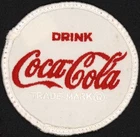 Vintage uniform patch Drink COCA COLA small round white and red n-mint condition