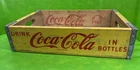 Vintage Drink Coca-Cola Yellow Wooden Case Box 24 Bottle Coke Chattanooga,TN