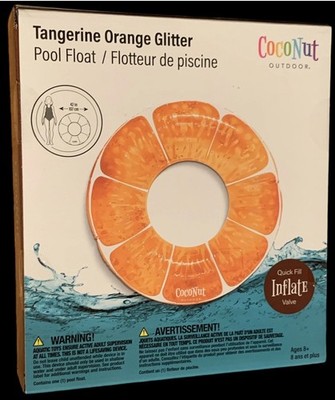 Tangerine Orange Glitter-CocoNut-inflatable Floats-Best Price-CocoNut Brand-New