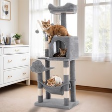 Cat Tree Tower 44" Multi-Level Cat Condo with Scratch Posts Hammock for indoor