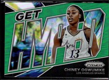 2022 Panini Prizm WNBA Get Hyped Prizms Green #15 Chiney Ogwumike