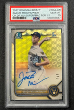 1/1 JACOB MISIOROWSKI PSA 10 2022 BOWMAN CHROME DRAFT 1ST SUPERFRACTOR AUTO RC