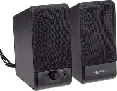 Amazon Basics Computer-Lautsprecher für Schreibtisch-PC oder Laptop , USB-Betrie